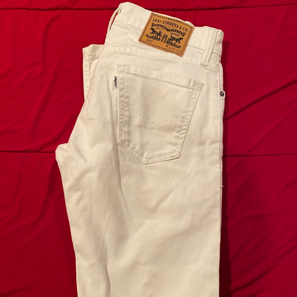 Levi men’s white jeans